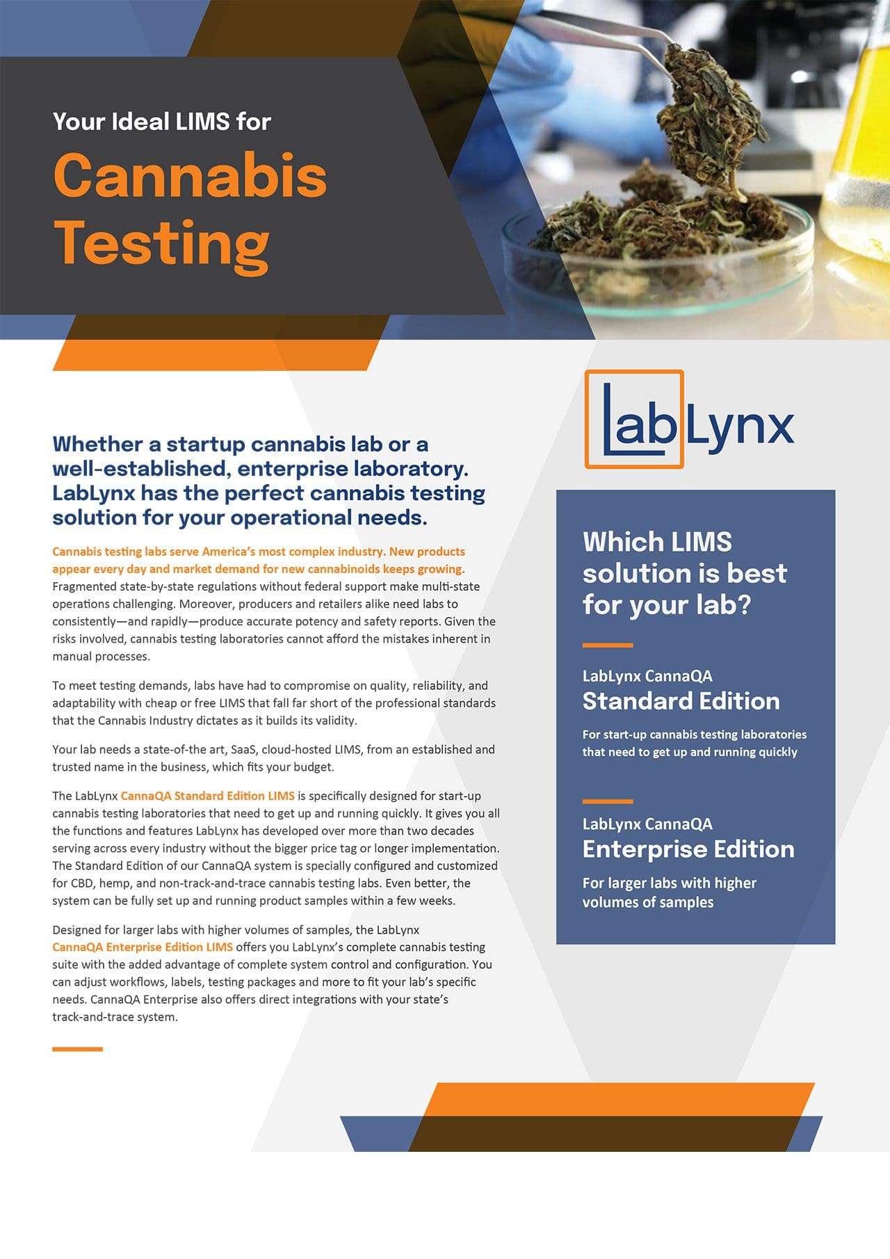 Your Ideal LIMS for Cannabis Testing | Brochures | LabLynx