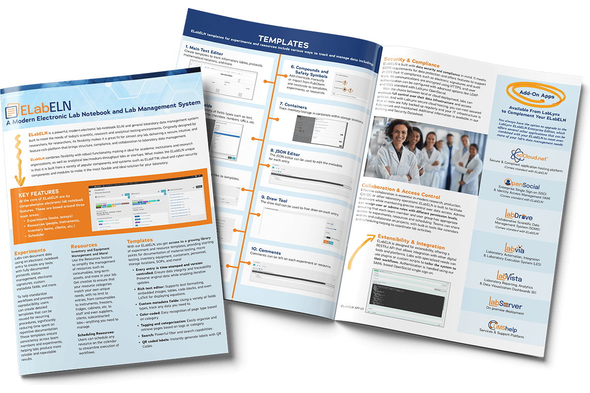 ELabELN Electronic Lab Notebook – Modern ELN & Lab Management System | LabLynx LIMS