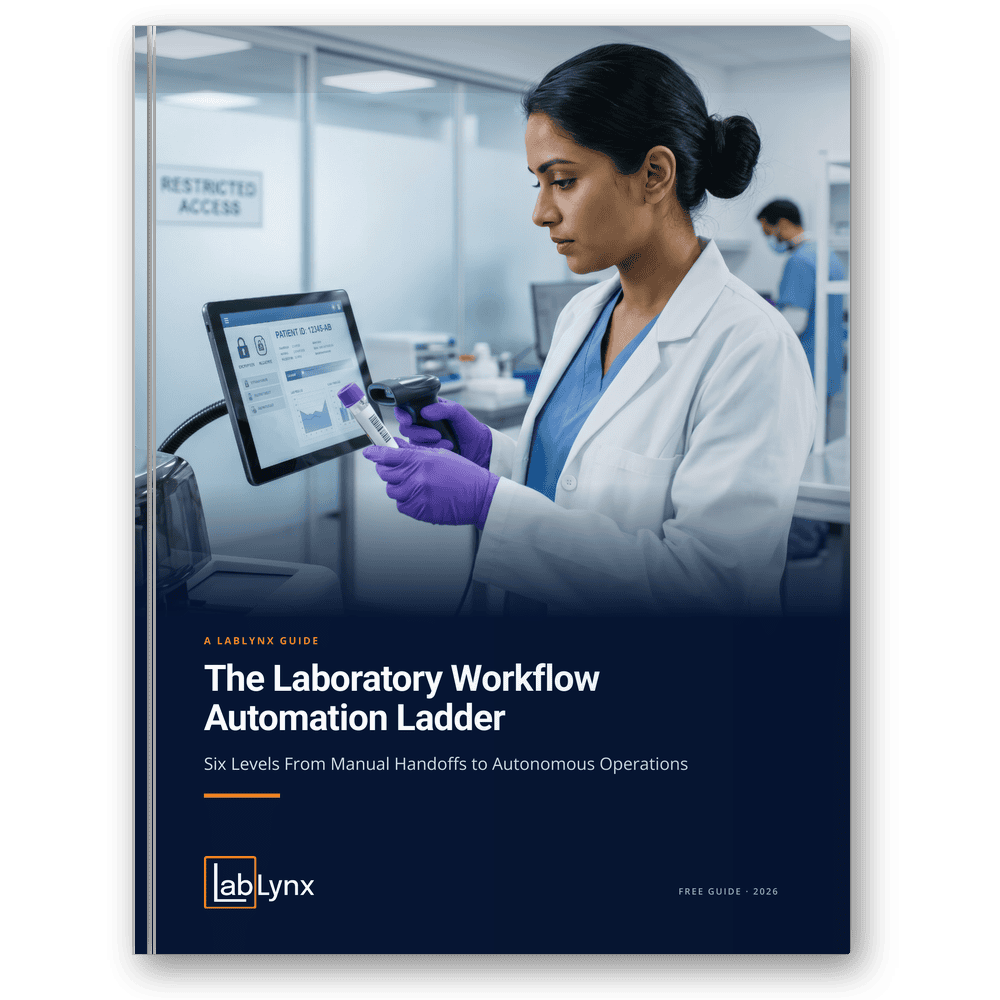 The Laboratory Workflow Automation Ladder, a free guide from LabLynx